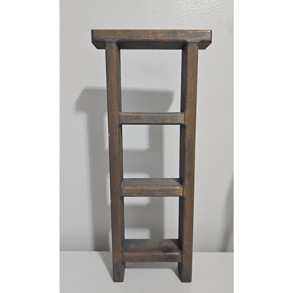 Wooden Trinket Ladder Display Shelf Farmhouse Country Cottagecore Wall Hanging - Picture 4 of 13